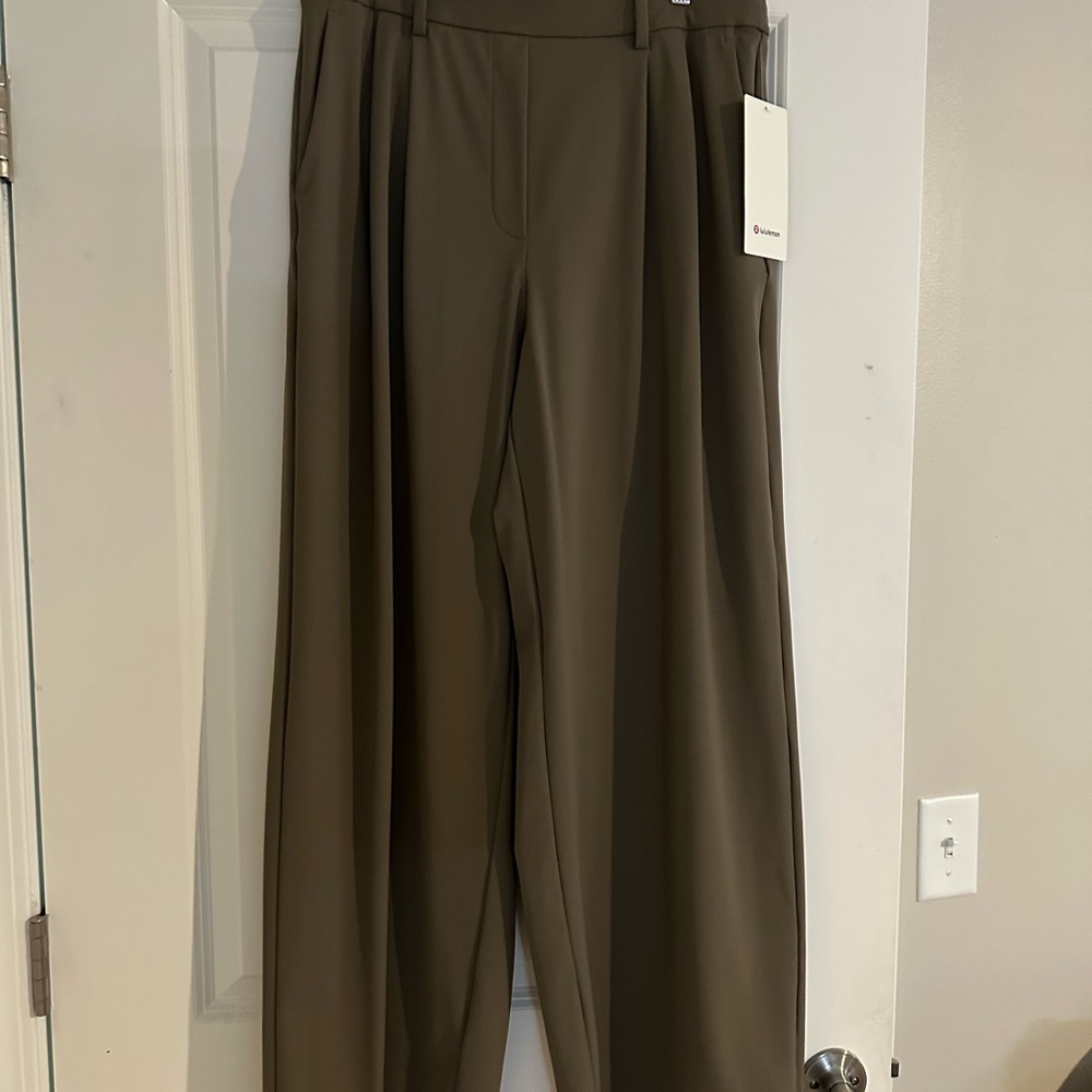 lululemon athletica Olive Green Wide-Leg Pants